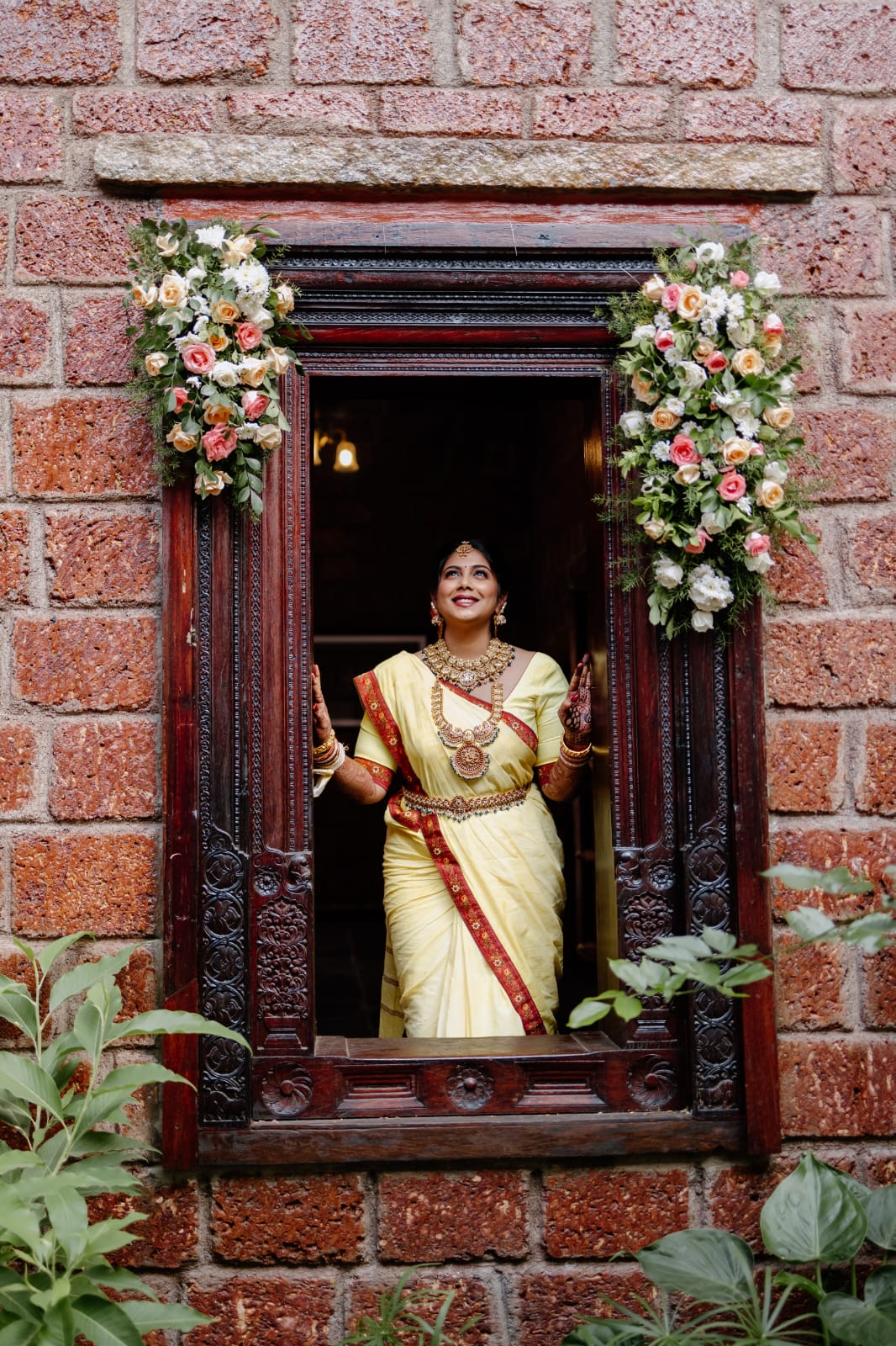 Bride in Ornate Doorway