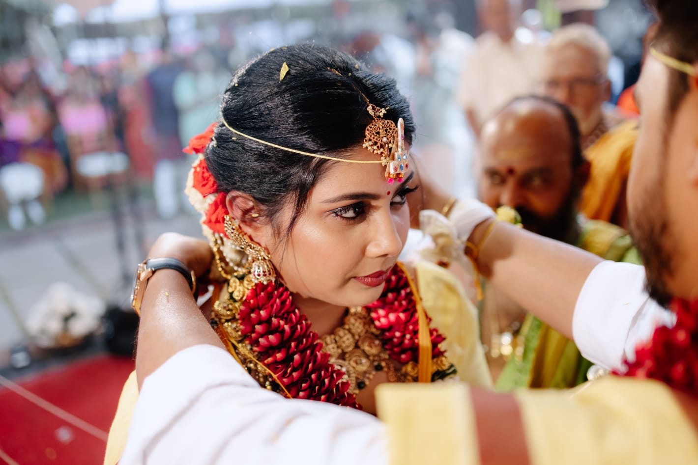 Traditional Indian Bride During Ceremony