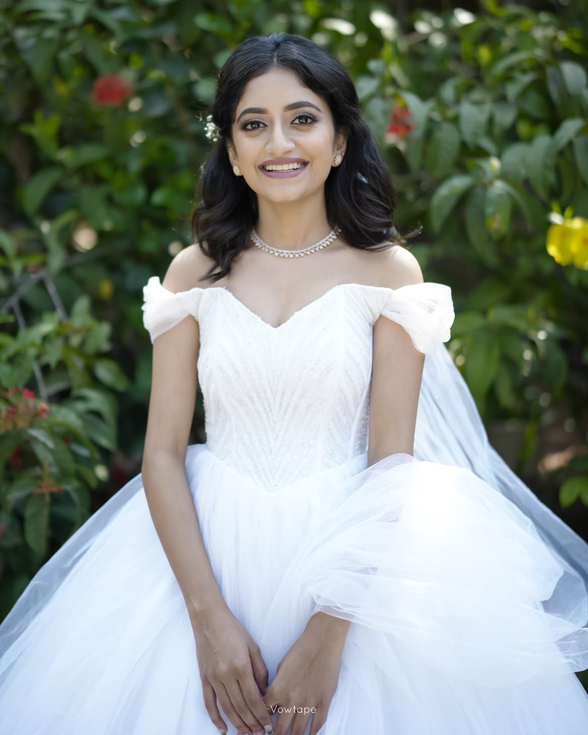 White Gown Bridal Makeup